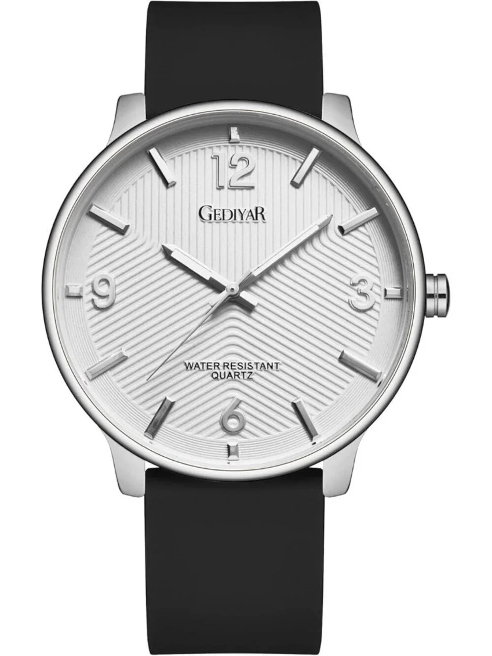 Mens Black And Silver Analog Simple Ultra Thin Waterproof Minimalist Wrist Watch